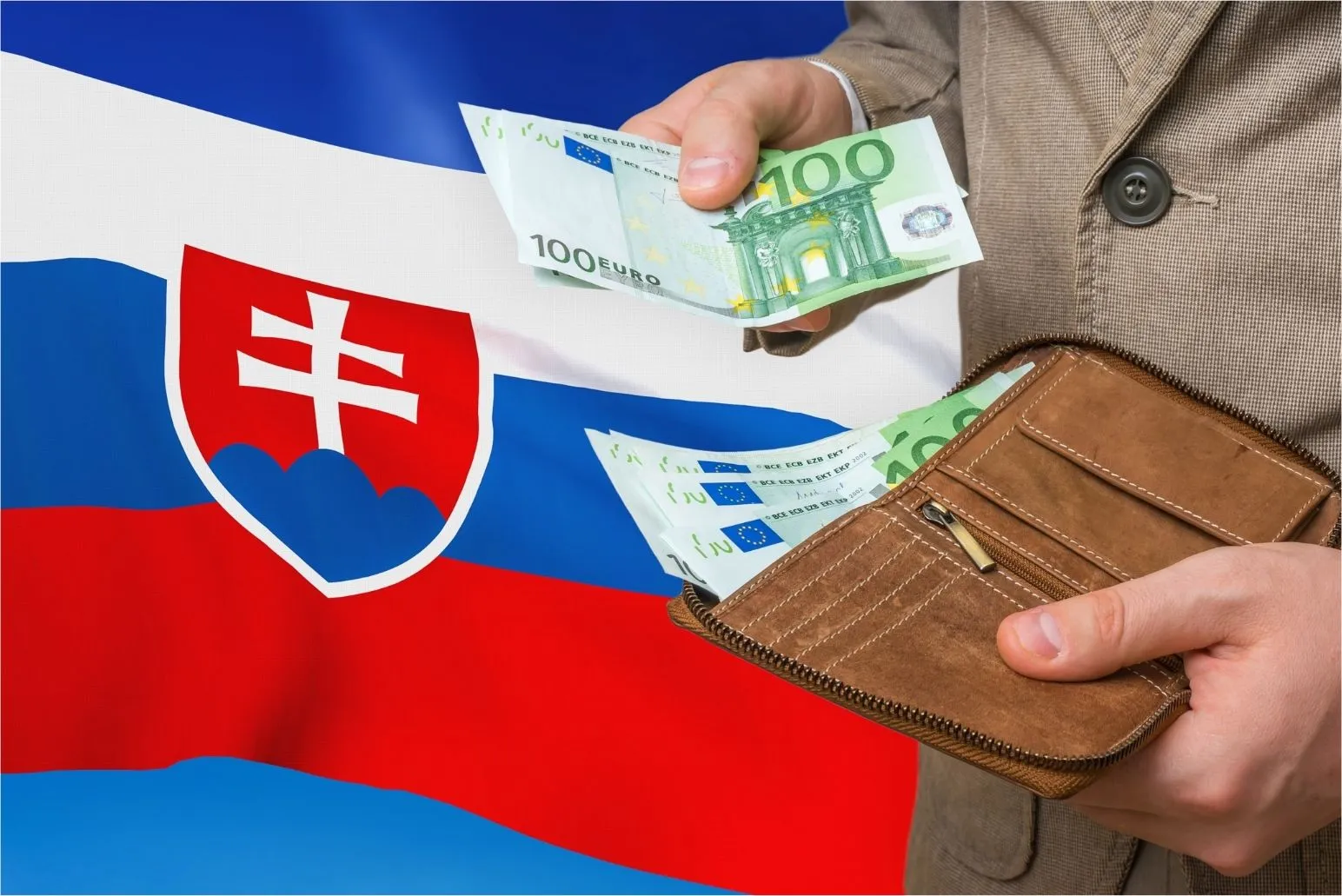 Grafika z flagą Słowacji
