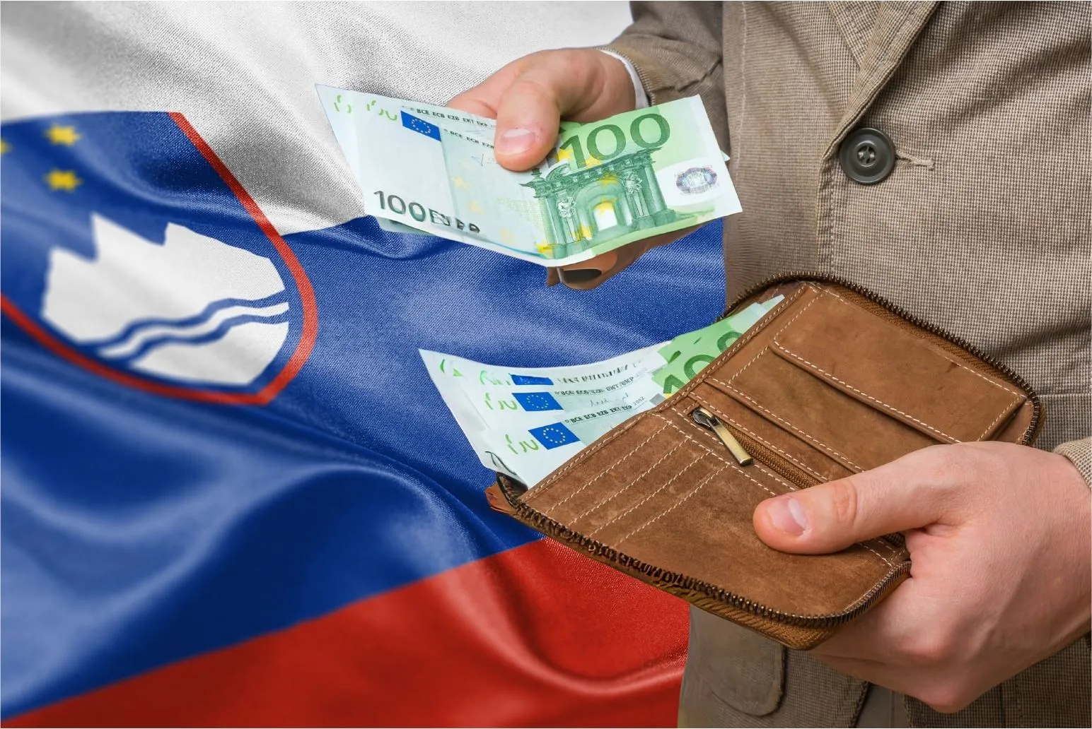 Grafika z flagą Słowenii